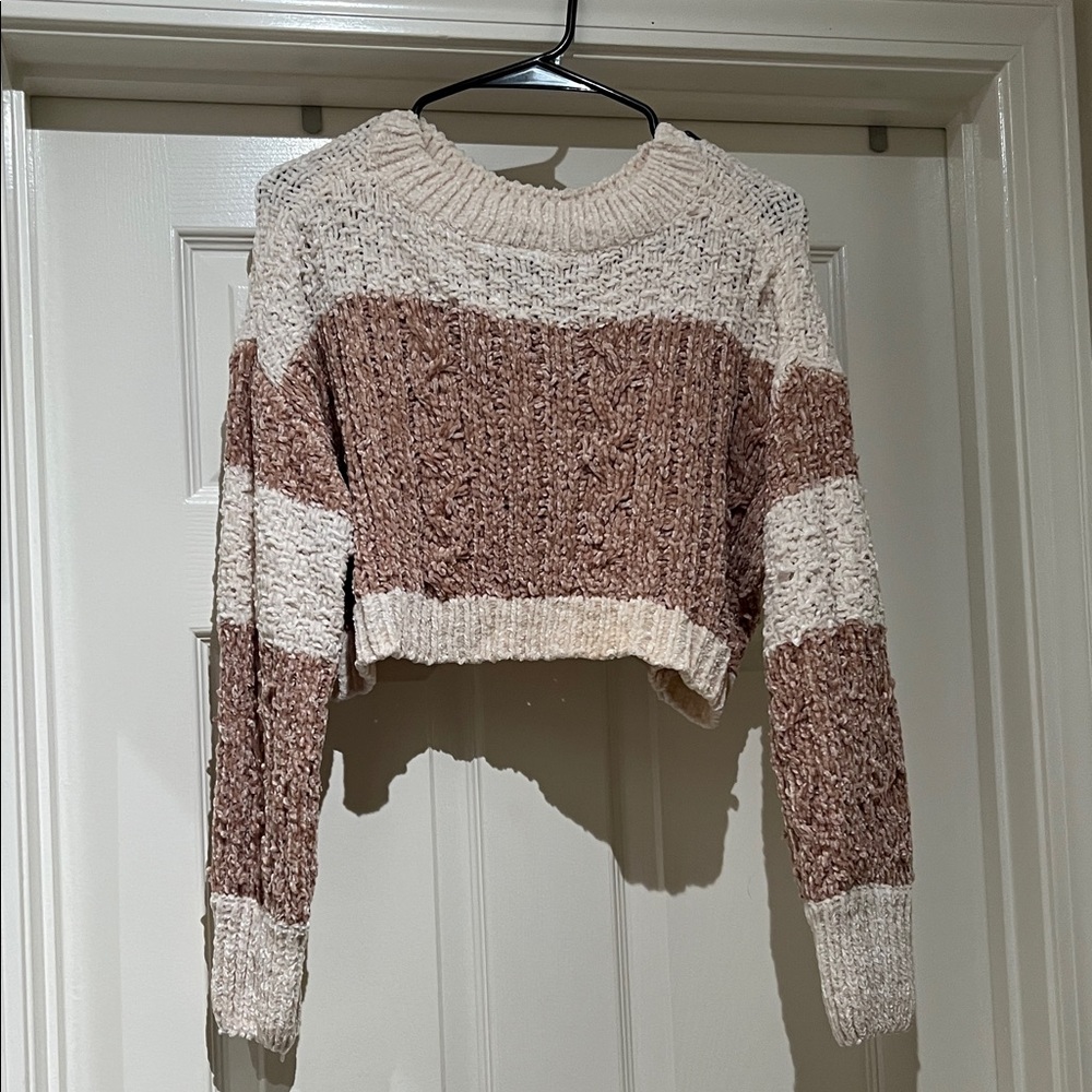 Windsor Cream and Brown Knit Sweater